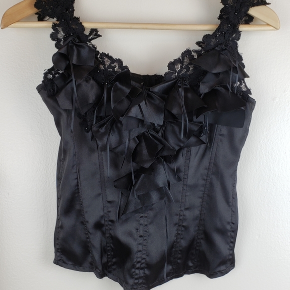 2 piece Black Evening Dress & Corset - Picture 5 of 8